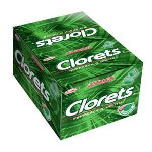 Chiclete Clorets display 100x1