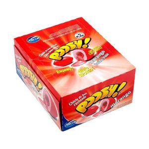 Chiclete recheado Poosh morango Arcor display 40x1