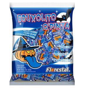 Pirulito Bruxolito pinta lingua azul florestal 500g.