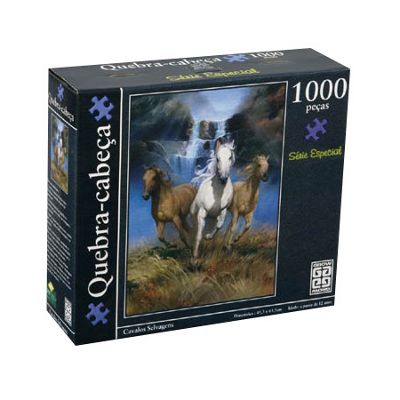 Quebra-Cabeça Puzzle Grow 1000 peças Cavalos Selvagens