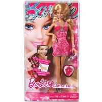Boneca Barbie Glitter Nails 