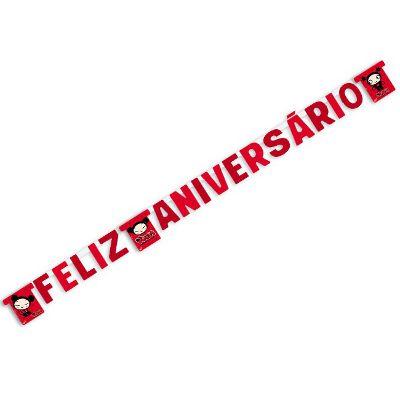 Faixa decorativa feliz aniversário Pucca Regina