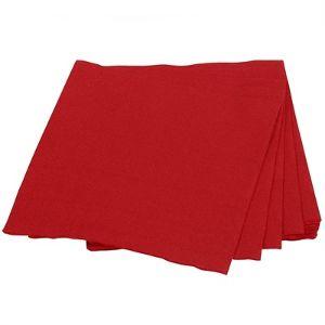 Guardanapo de papel vermelho 20x22 Plac 50x1