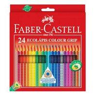 Lápis de cor grip triangular 24 cores Faber Castell