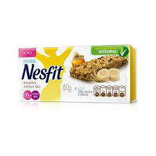 Barra de cereais integral  banana, aveia e mel Nesfit ( cx c/ 3 unidades).