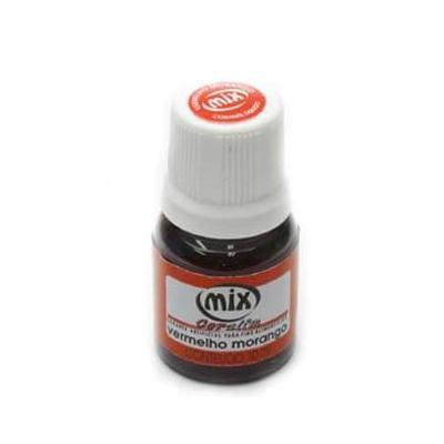 Corante liquido vermelho morango Mix 10ml.