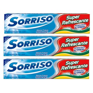 Creme dental Sorriso super refrescante 90g (pacote c/ 3 unid.) Creme dental Sorriso super refrescante 90g (pacote c/ 3 unid.)