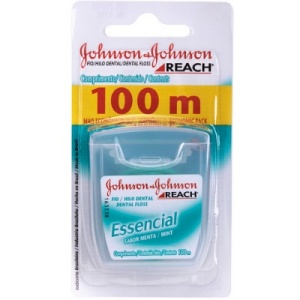 Fio Dental Johnson & Johnson Reach Essencial Menta 100 mts.