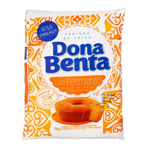 Farinha de trigo com fermento Dona Benta 1kg