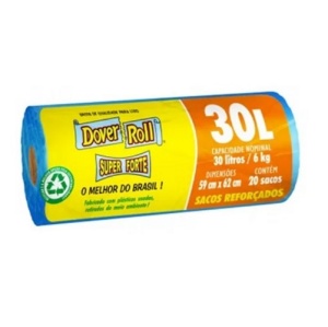 Saco para lixo biodegradável Dover Roll Super Forte 30lts./6kg. (20 unidades)
