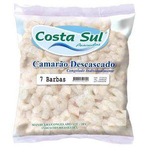 Camarão descascado  (7 barbas)  congelado Costa Sul 1kg.