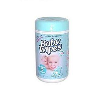 Lenço umedecido Baby Wipes azul pote 70x1