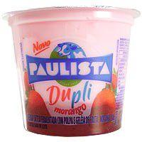 Iogurte com gel Paulista Dupli morango 130g.