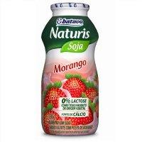 Iogurte Naturis soja morango zero lactose Batavo 180g.