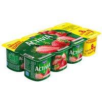 Iogurte regular Activia morango bandeja 510g.