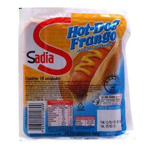 Salsicha Hot Dog de frango Sadia 500g.