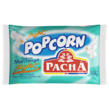 Pipoca de micro ondas sabor manteiga light Pachá 100g.