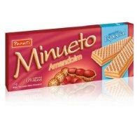 Biscoito wafer amendoim Minueto Parati 115 g.