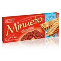 Biscoito wafer chocolate Minueto Parati 115g.