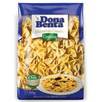 Massa tipo caseira com ovos gravata Dona Benta 500g 