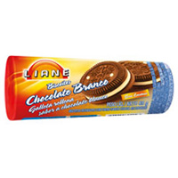 Biscoito recheado chocolate branco Liane 130g