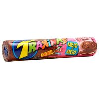 Biscoito Trakinas meio chocolate meio morango 143g. 