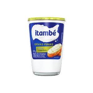 Requeijão cremoso sabor ervas finas Itambé 200g.