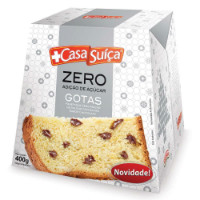 Panettone Zero Adição de Açúcar com Gotas Sabor Chocolate Casa Suiça 400g