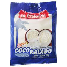 Coco ralado úmido e  adoçado La Preferida 50g 
