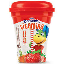 Iogurte Danoninho vitaminas Morango, cenoura e cereais 130g