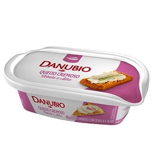 Queijo Danúbio Cream Cheese ceboola e alho 150g.