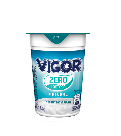 Iogurte natural zero lactose Vigor 170g