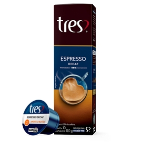 Cápsulas de café expresso decaf 3 Corações 70g Cápsulas de café expresso decaf 3 Corações 70g