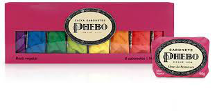Caixa de sabonetes Phebo 8 fragrâncias 90g cada (vermelho)