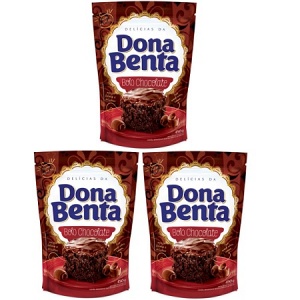 Mistura para bolo chocolate Dona Benta 450g (pacote c/ 3unid.)