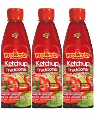 Ketchup tradicional Predilecta 400g (pacote c/ 3 unid.)