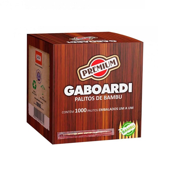 Palito dental de bambu embalado individualmente 1000 unidades Gaboardi
