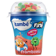 Iogurte de framboesa c/ balas Fini Itambé 120g