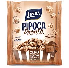 Pipoca pronta de chocolate zero açúcar Linea 50g 