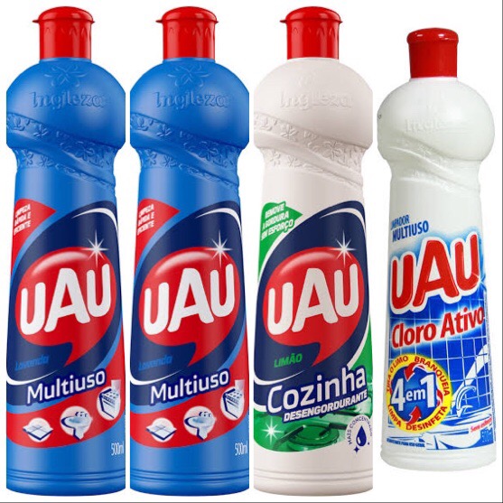 Kit Uau, 1 tira limo, 1 desengordurante + 2 muliuso