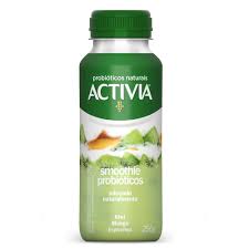 Smoothies probióticos Activia sabor kiwi, manga e espirulina Danone 250g