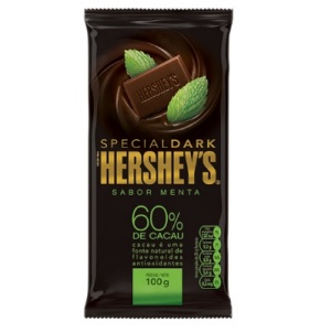 Chocolate meio amargo sabor menta 60% cacau Hershey's Special Dark 100g
