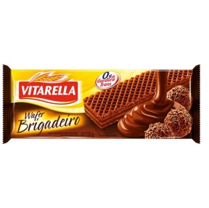 Biscoito wafer brigadeiro Vitarella 35g Biscoito wafer brigadeiro Vitarella 35g