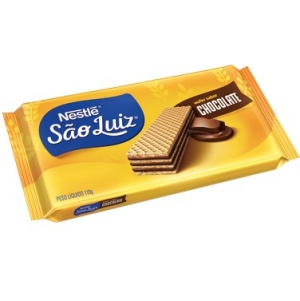 Biscoito wafer chocolate São Luiz Nestlé 110g Biscoito wafer chocolate São Luiz Nestlé 110g