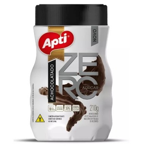 Achocolatado em pó zero açucar Apti 210g. Achocolatado em pó zero açucar Apti 210g.