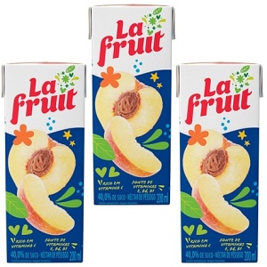 Suco pronto de pêssego La Fruit 200ml ( pacote c/ 3 unid.) Suco pronto de pêssego La Fruit 200ml ( pacote c/ 3 unid.)