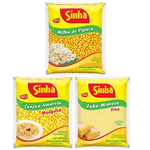 Kit Sinhá - 1 Milho de pipoca 500g + Fubá mimoso 500g + Canjica amarela Munguzá 500g Kit Sinhá - 1 Milho de pipoca 500g + Fubá mimoso 500g + Canjica amarela Munguzá 500g