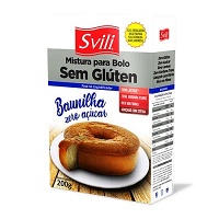 Mistura para bolo de baunilha sem glúten zero açucar Svili 200g