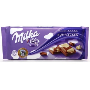 Chocolate mesclado ao leite e branco Milka Happy Cows 100g