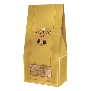 Bombom chocolate ao leite Alpino 195g